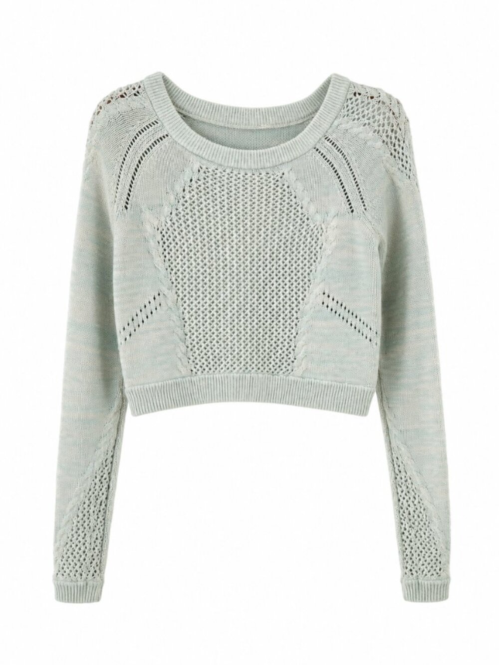 🍋 2/60 Lululemon Be Present Pullover Light Blue Cropped Knit Sweater